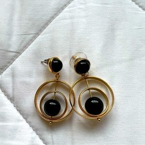 Trina turk black and gold earrings